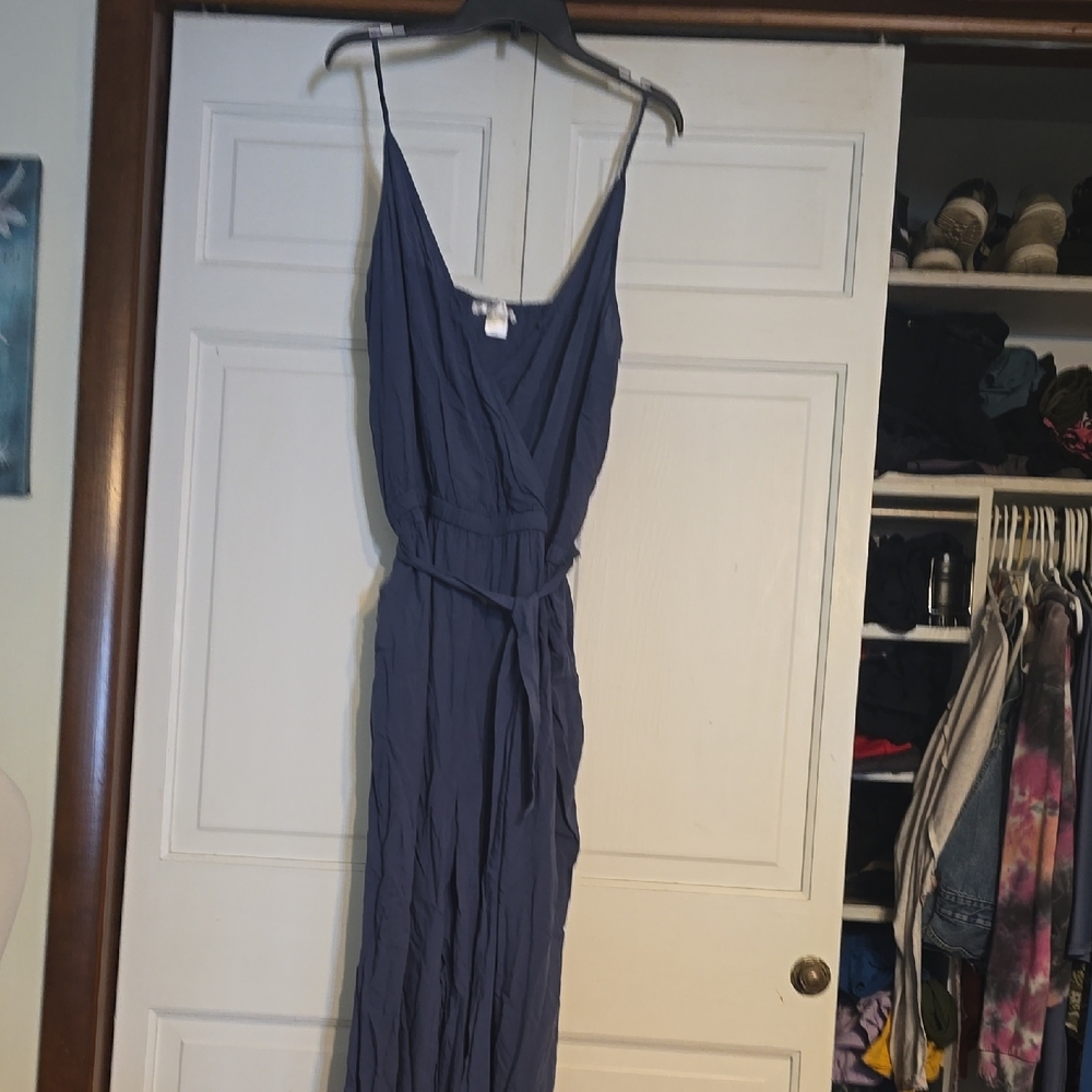 Elegant Blue Sleeveless Jumpsuit